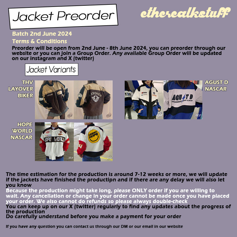 [PREORDER] HOPE WORLD Nascar Jacket